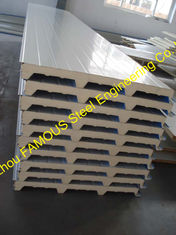 China 50mm PU Sandwich Wall Panels Thermal Insulation Prefab House supplier