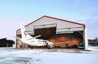 China Clearspan Roll-up Doors Steel Aircraft Hangars Pre-engineered With Steel Trusses factory