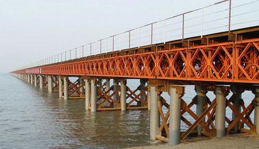 OEM / Custom Welding Modular Steel Bridge / Compact Prefabricated Bailey Bridge