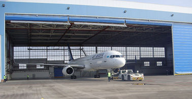 Single Bay PEB Steel Aircraft Hangars With Electrical Roll-up Doors