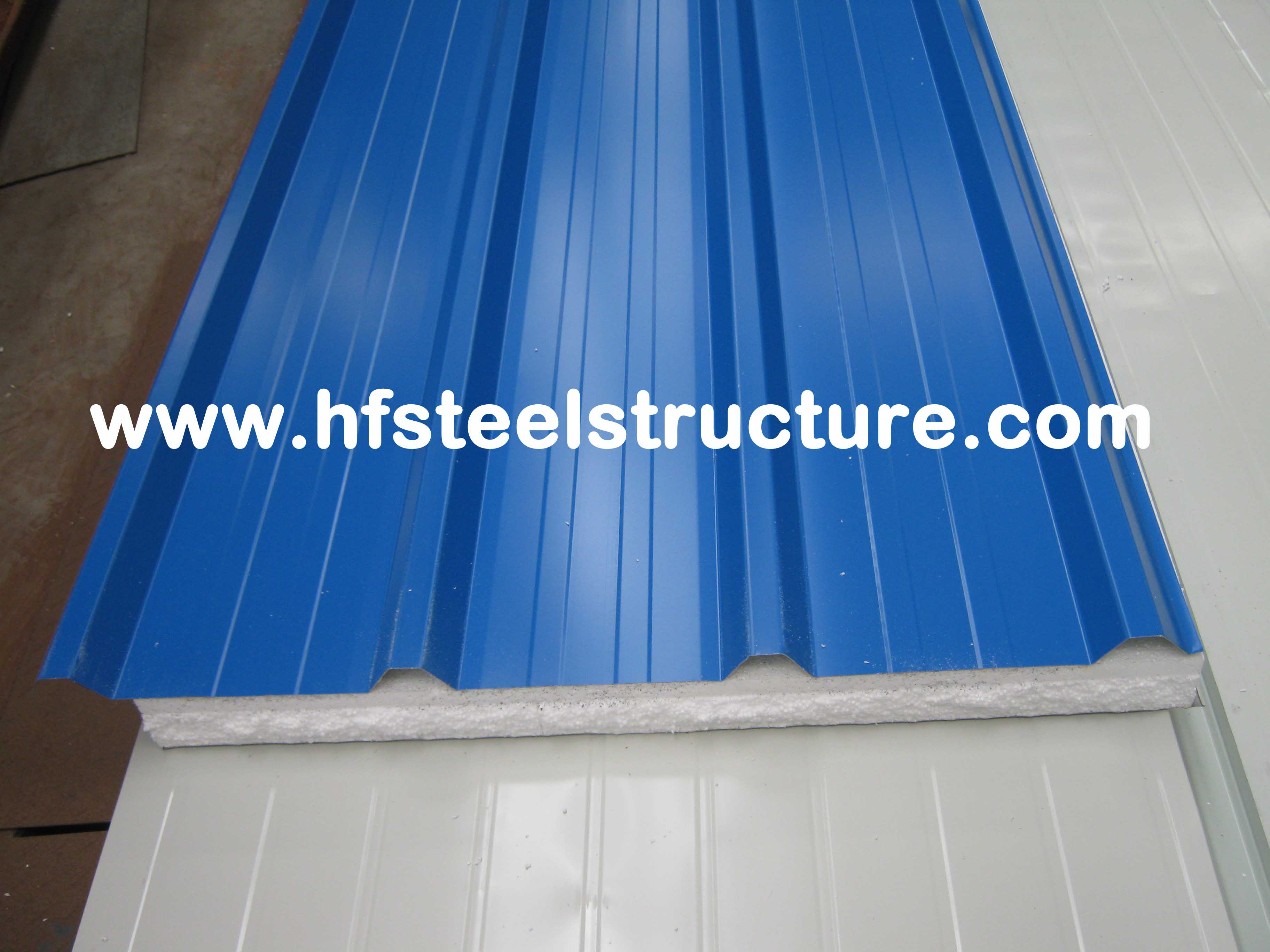 Color Steel Metal Roofing Sheets Sandwich Panel With 0.3 - 0.8mm Thickness
