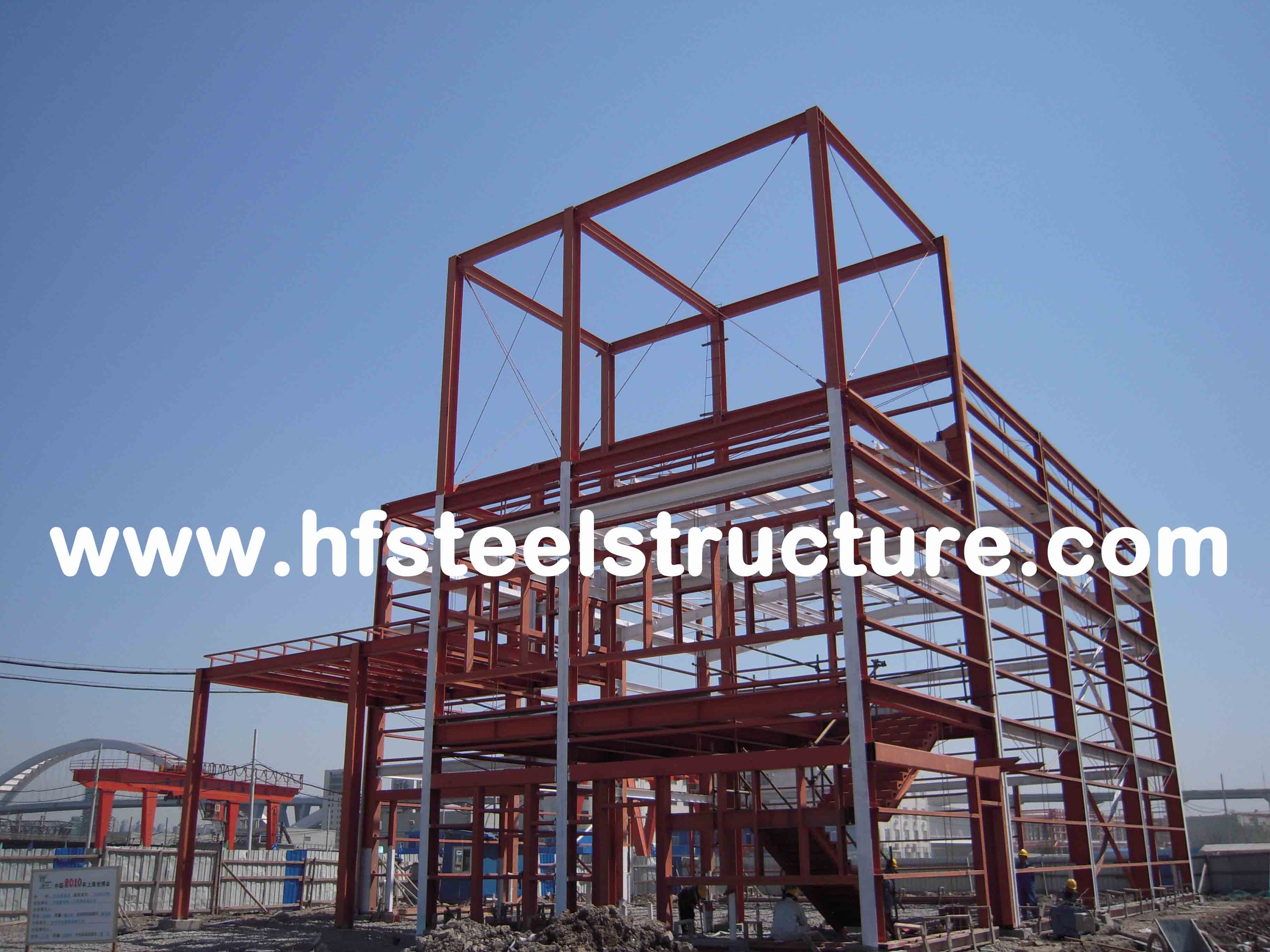 Prefabricated Hot Dip Galvanized Commercial Steel Buildings With Cold Rolled Steel