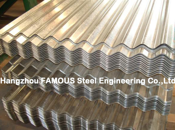 Fabricated Fireproof Metal Roofing Sheets Coated High Strength
