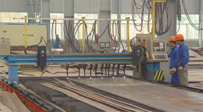 Customized Industrial Prefabricated Steel Buildings W Shape Steel Rafters