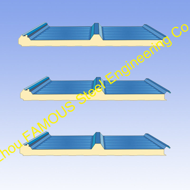 Light Weight Construction Material Polyurethane Sandwich Panel For Cold Room