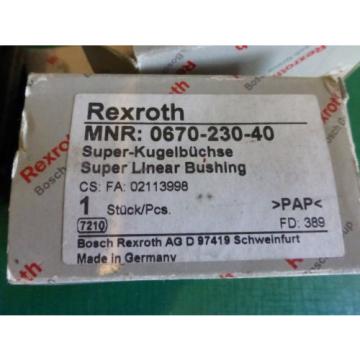 1 Lot of 2 Rexroth MNR0670-230-40 Supper Linear Bushings