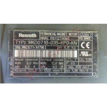 REXROTH Iceland  MKD071B-035-KP0-FN  |  Permanant Magnet Servo Motor