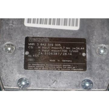 Bosch/Rexroth Chile  3-842-519-005 Gear Box For Conveyor Drive 3842519005 origin