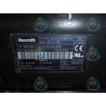 REXROTH Chile  MAD180C-0150-SA-S0-KG0-35-N1 3-PHASE INDUCTION MOTOR Origin IN BOX