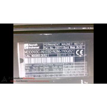 REXROTH France  INDRAMAT MDD0093C-N-030-N2M-110GB2, PERMINENT MAGNET MOTOR