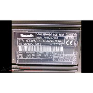 REXROTH Heard  MDD065D-N-060-N2M-095GA0 SERVO MOTOR, Origin #199287
