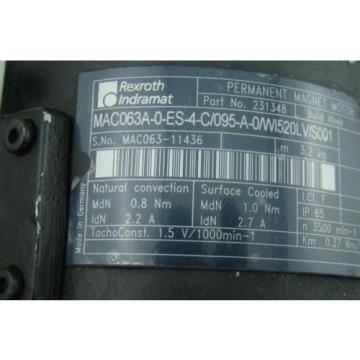Rexroth Haiti  Indramat Permanant Magnet Motor MAC063A-0-ES-4-C/095-A-0/WI520LV/S001