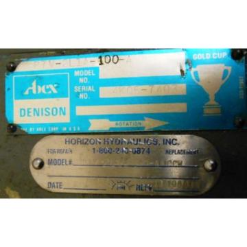 ABEX, Guadeloupe  DENISON HYDRAULIC PUMP, P7V-2L1A-100-A, 5000 PSI, 3000 RPM, 565 GPM