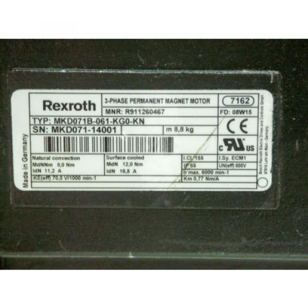 Rexroth Korea-North  Servo Motor MKD071B-061-KG0-KN #3 image