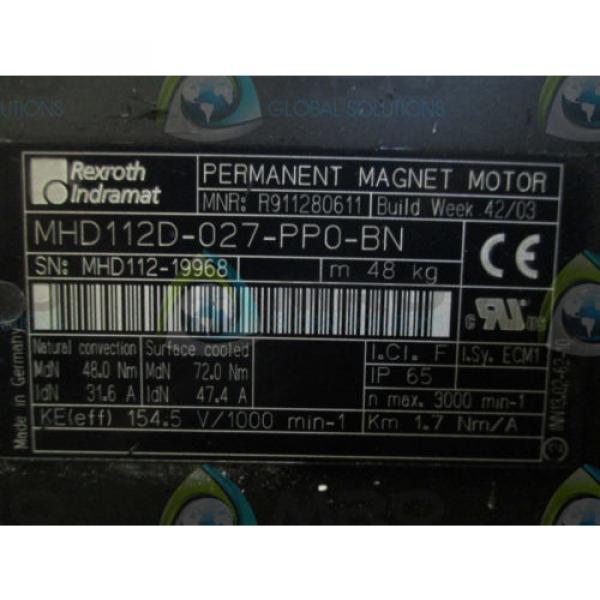REXROTH Cook Islands  INDRAMAT MHD112D-027-PP0-BN PERMANENT MAGNET MOTOR Origin IN BOX #8 image
