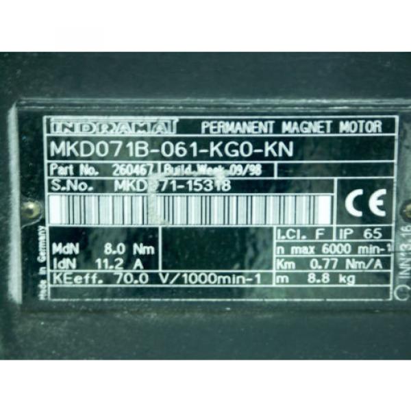 Rexroth Colombia  Indramat MKD071B-061-KG0-KN mit Kupplung Rotex GS 19/24 #3 image