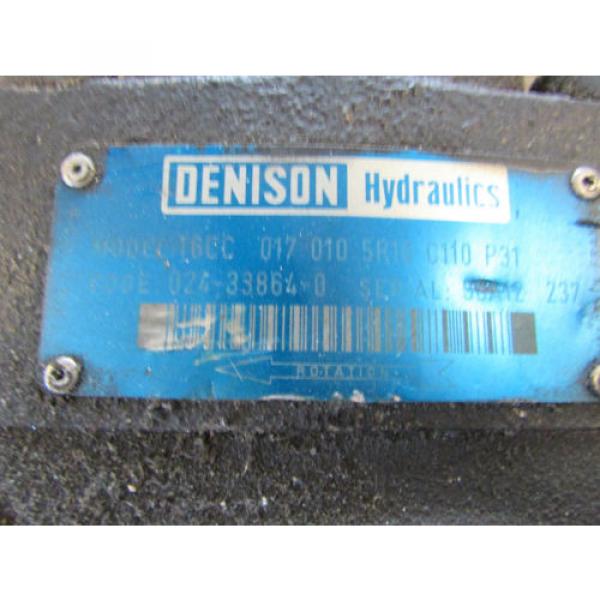 Denison Germany  Hydraulic Pump T6CC 017 010 5R10 C110 P31 Used #2 image