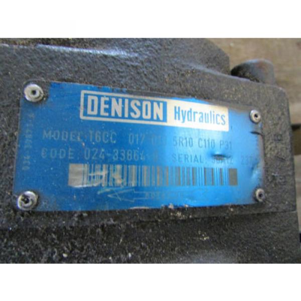 Denison Germany  Hydraulic Pump T6CC 017 010 5R10 C110 P31 Used #3 image