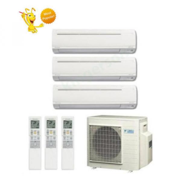9k Iran  + 12k + 18k Btu Daikin Tri Zone Ductless Wall Mount Heat Pump Air Conditioner #1 image