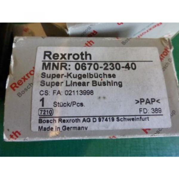 1 Lot of 2 Rexroth MNR0670-230-40 Supper Linear Bushings #2 image