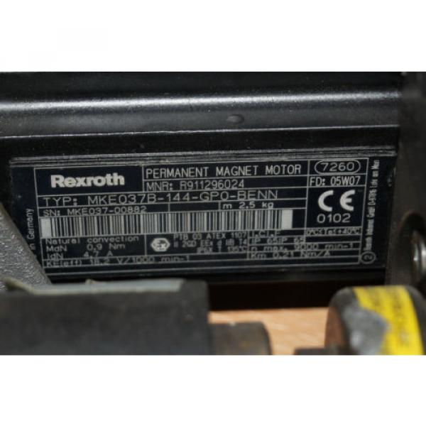 Rexroth Spain  Indramat MKE037B-144-GP0-BENN Permanent Magnet Motor + BEHR Dürr Valve #3 image