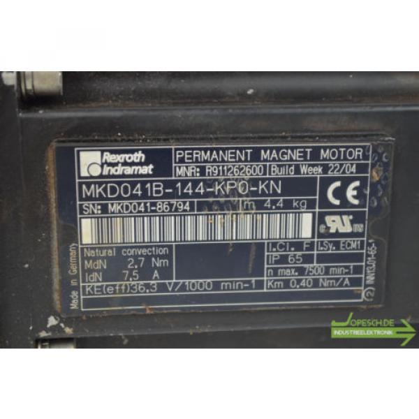 Rexroth Japan  Indramat Permanent Magnet Motor MKD041B-144-KP0-KN inkl LP 090-M02-50 #5 image