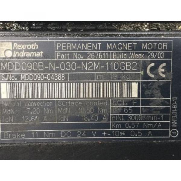 REXROTH-INDRAMAT Czech Republic  Perm-Magnt-Motor // MDD090B-N-030-N2M-110GB2 #4 image
