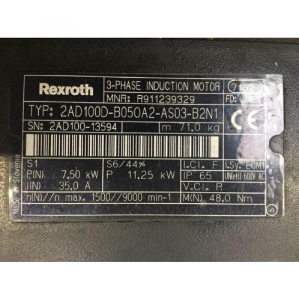 REXROTH Korea-South   3-Phase Induction Motor 2AD100D-B050A2-AS03-B2N1 #3 image