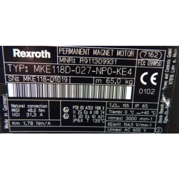 Rexroth Great Britain (UK)  Permanent Magnet Motor MKE 118D-027-NPO-KE4//MKE118D027NP0- unused/OVP - #4 image