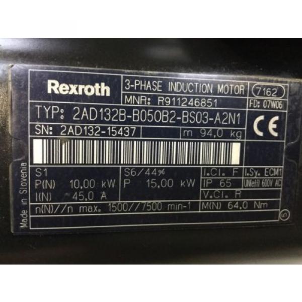 REXROTH Cameroon    3-Phase Induction Motor   2AD132B-B050B2-BS03-A2N1 #4 image