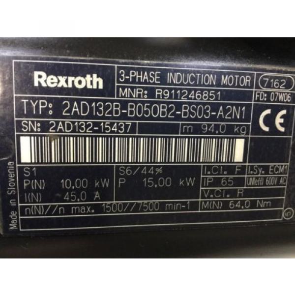 REXROTH Cameroon    3-Phase Induction Motor   2AD132B-B050B2-BS03-A2N1 #5 image