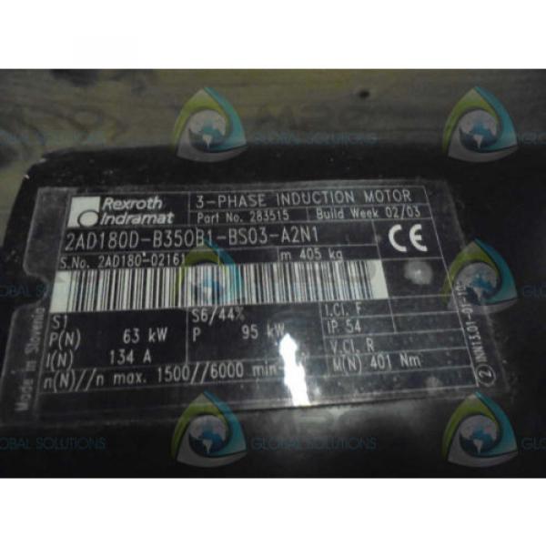 REXROTH Kyrgyzstan  INDRAMAT 2AD180D-B350B1-BS03-A2N1 3-PHASE INDUCTION MOTOR Origin IN BOX #1 image