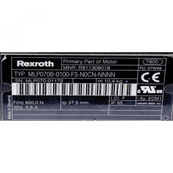 REXROTH St. Lucia  MLP070B-0100-FS-N0CN-NNNN MLP Primary Part with Motor Windings #2 image