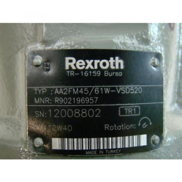 Rexroth Kyrgyzstan  Hydraulic Motor TR-16159 12008802 R902196957 AA2FM45/61W-VSD520 #2 image