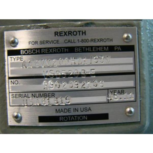 Rexroth Denmark  Hydraulic Motor Variable Displacment R902092106 AA6VM200H01/63W VSD520B- #11 image