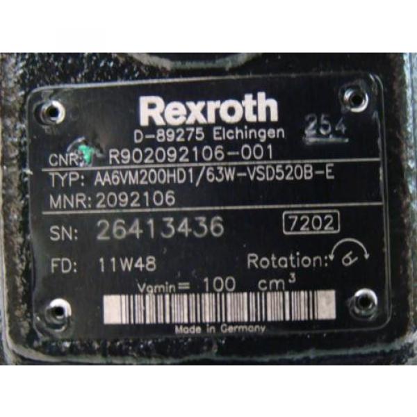 Rexroth Latvia  Hydraulic Motor Variable Displacment 11W48 AA6VM200HD1/63W-VSD520B-E #5 image