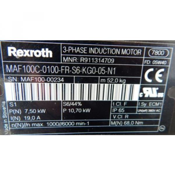 Rexroth Costa Rica  3-Phase Induktions Motor MAF 100C-0100-FR-SG-KGO-05-N1 - used - #3 image