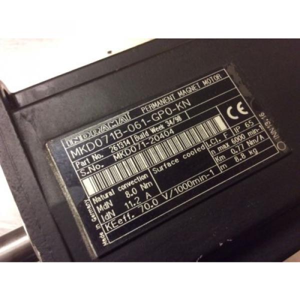 REXROTH Grenada  INDRAMAT MKD071B-061-GP0-KN PERMANENT MAGNET MOTOR WITH 58#039;L CABLE #6 image