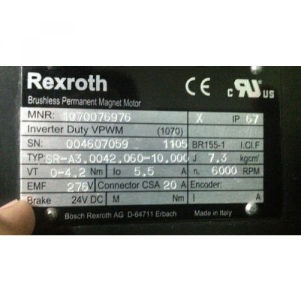 Bosch Heard  Rexroth 1070076976 Brushless permanent magnet motor SR-A30042060-10000 #2 image