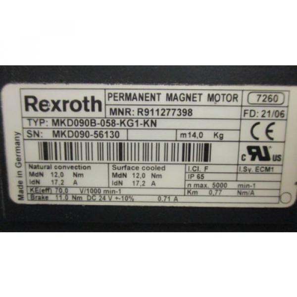 REXROTH Denmark  PERMANENT MAGNET MOTOR MKD090B-058-KG1-KN  mit ATLANTA Getriebe 5844009 #4 image